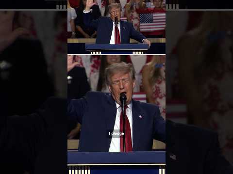 Trump leads GOP convention crowd in pledge to vote and 'cheat like hell'