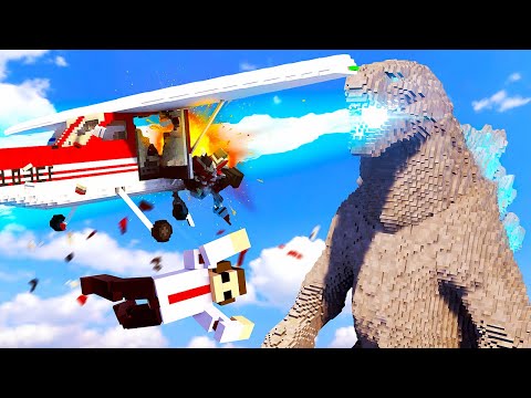 Crashing PLANES Into Godzilla - Teardown Mods Gameplay