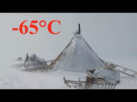 Survival in the Arctic Cold.Unique Nomad Home in the Tundra! Russia