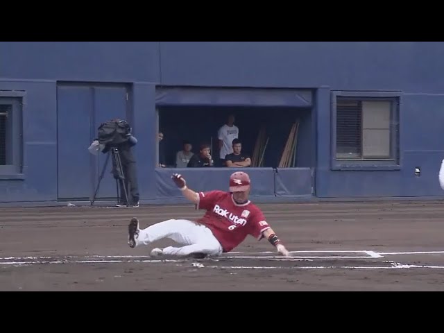 【ファーム】一軍復帰を目指す藤田が激走!! イーグルス・八百板 センターオーバーの先制タイムリー3ベースヒット!! 2018/9/3 F-E(ファーム)