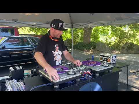 DJ Wicked spinning 45s at 503 Records. (8/11/24).