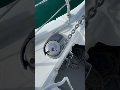Bringing up the anchor. Watch the splice.