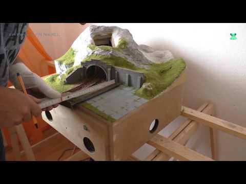 Modellbahn Spur N / 1:160 -  Teil 23  Tunnelbau  #2  Gestalten der Landschaft auf dem Eckmodul
