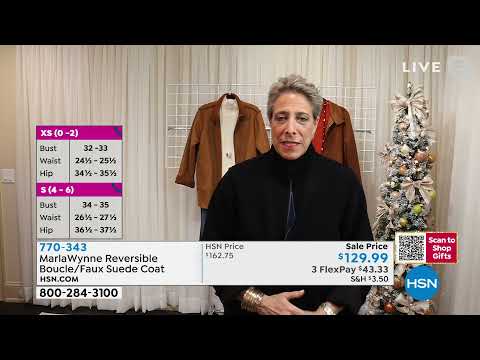 MarlaWynne Reversible Boucle/Faux Suede Coat