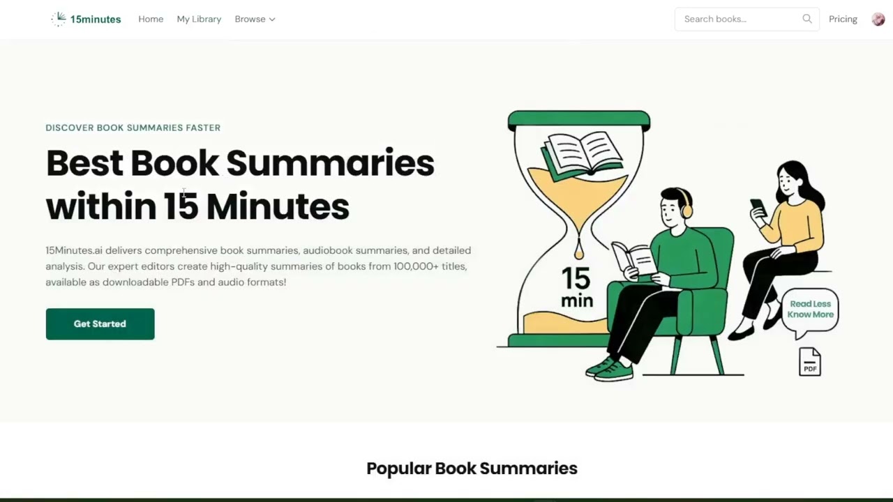 Discover Book Summaries in 15 Minutes | Read Smarter with 15Minutes AI