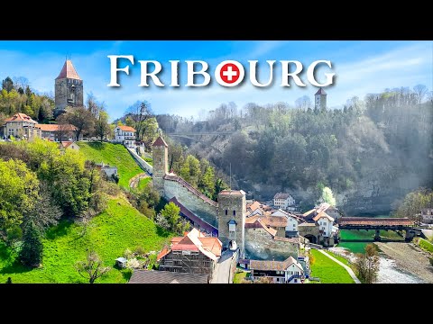 Fribourg, a Swiss medieval town built in a canyon 🇨🇭 Relaxing walking tour