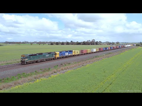 7902V Pacific National Mildura Container Train At Gheringhap Loop (6/10/2023) - PoathTV Railways