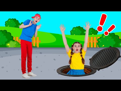 Manhole Cover is Dangerous Song  🕳️ Nick and Poli | Nursery Rhymes & Kids Songs