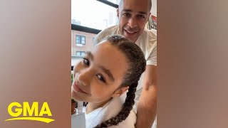 ABC News Correspondent T.J. Holmes does his daughter's hair every Friday l GMA Digital