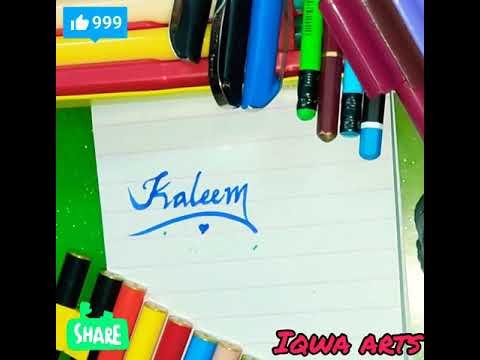 Beautiful handwriting|Kaleem Name||How to write beautifully.