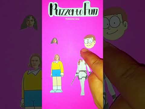 wrong head change 😚puzzle ☺nobita😳vs🥰black widow#shorts