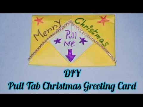 DIY Christmas Greeting Card | Pull Tab Christmas Card | Easy And quick Card | Crafts & Creation