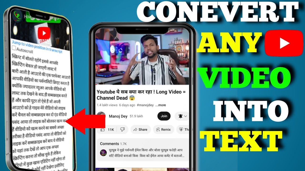 How to Convert Any YouTube Video to Text – Free Online Method for Hindi & English