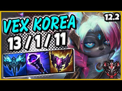 Vex MID vs Ryze | Korea Grandmaster Patch 12.2 | Season 12 ✅
