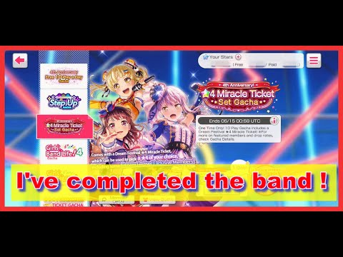 BangDream! [EN] (Bandori) – "4th Anniversary! ~ 4* Miracle Ticket" Set Gacha  - April/2022