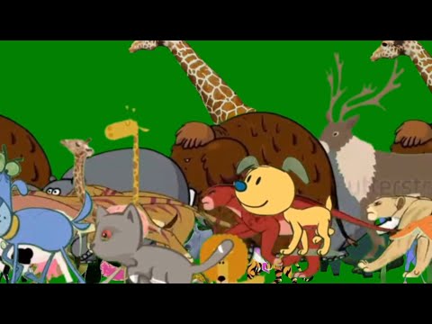 Cartoon and animal stampede green screen compliation l biggest stampede 