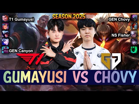 T1 Gumayusi vs GEN Chovy - Gumayusi JAYCE vs Chovy JAX Top - Patch 15.7 KR Ranked | lolrec