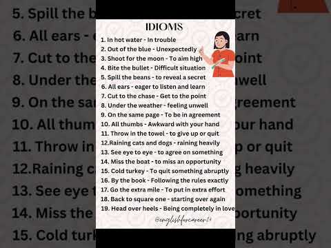 Top 20 idioms and phrases|idoms |phrases |idioms and phrases in english #idioms #phrases