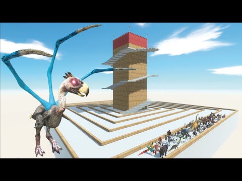 ESCAPE FROM ALIEN TERROR BIRD - TOWER COURSE - ARBS - Animal Revolt Battle Simulator