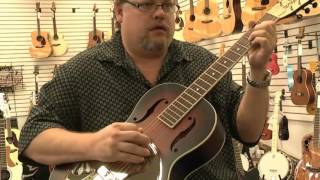 Video thumbnail for Gretsch Root Series G9220 Bobtail Round Neck Acoustic/Electric Resonator 2-Tone by jimlaabsmusic