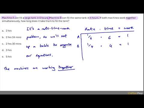 Rate, time, work — simultaneous
