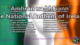 Ireland National Anthem &quot;Amhrán na bhFiann&quot; with music, vocal and lyrics Irish w/English Translation
