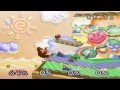 Super Smash Bros Matches Free For All On Yoshi S Island Donkey Kong Link Samus Yoshi