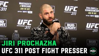 Jiri Prochazka on commentary saying his hands were down: "F*** them!" | UFC 311 Post Presser