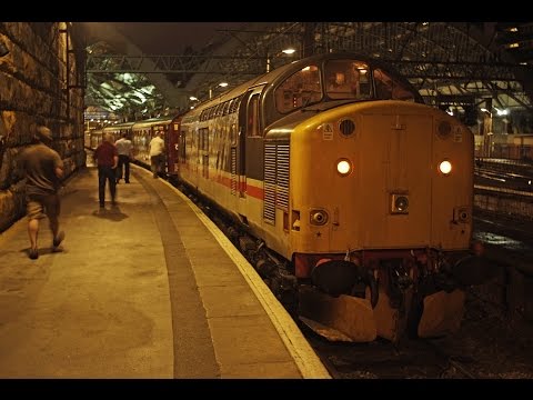 37518 Struggles out of Liverpool Lime Street 26/07/14