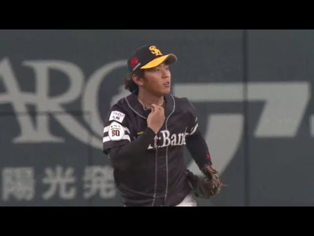 【8回裏】着地からの一回転!! ホークス・今宮のスーパープレー!! 2018/7/21 F-H