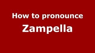 How to pronounce Zampella