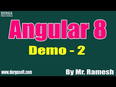 Angular 8 tutorial || Demo - 2 || by Mr. Ramesh On 24-12-2019