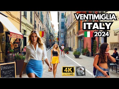 Ventimiglia Italy: 4k Walking - Walk with me in the old town of Ventimiglia, Italy