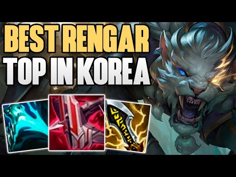 BEST TOP RENGAR KOREA CARRYING WITH REWORKED RENGAR! | CHALLENGER RENGAR TOP GAMEPLAY | 12.6 S12