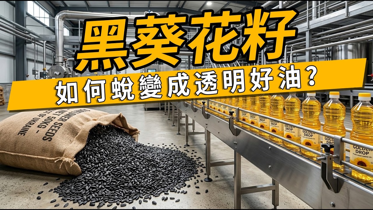 你吃的油安全嗎？直擊葵花籽油生產線 脫殼、冷榨到灌裝的透明化全製程#食安問題 #食用油 #葵花籽油 #工廠大解密