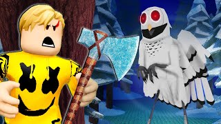 فيلم روبلوكس : بومة ثلجية تطاردنا فى غابة ماب البيوت لمدة 999 يوم ..!???????? اقوى قاعدة من رجل الثلج❄️