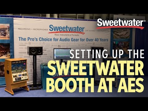 Setting Up the Sweetwater Booth at AES 2019