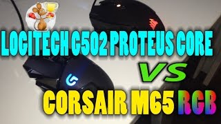 MOUSE WAR: Corsair M65 RGB vs Logitech G502 Proteus Core! Re