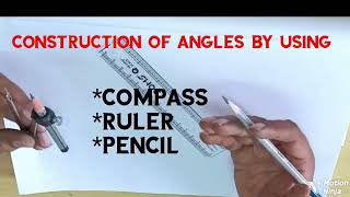 Construction of angles by using compass||#geometricconstruction