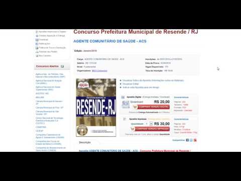 Concurso da Prefeitura Municipal de Resende RJ para Agente Comunitário de Saúde