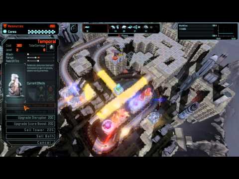 Defense Grid 2 Gold Medal Walkthrough [Hard] Mission 9 Precipice - No   Tower Items