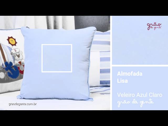 Almofada Lisa Veleiro Azul Claro | Ref: 53346