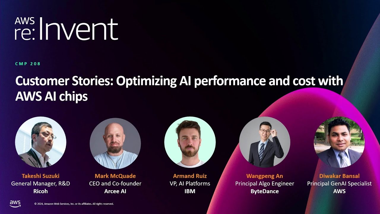 AWS re:Invent 2024 - Customer stories: Optimizing AI performance and cost with AWS AI chips (CMP208)