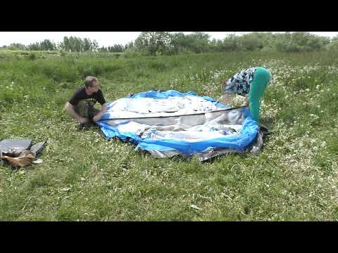 Палатка 4-местная LANYU Е-1801- Распаковка Установка Первый взгляд