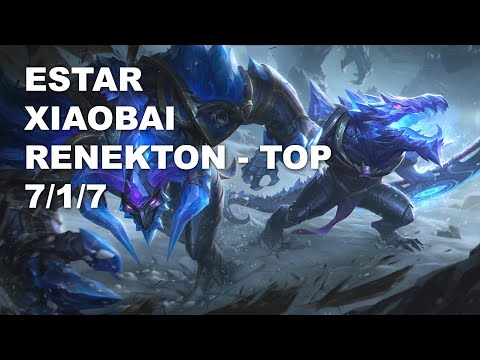 eStar Xiaobai Top Renekton vs Sett - KR Challenger Patch 10.9