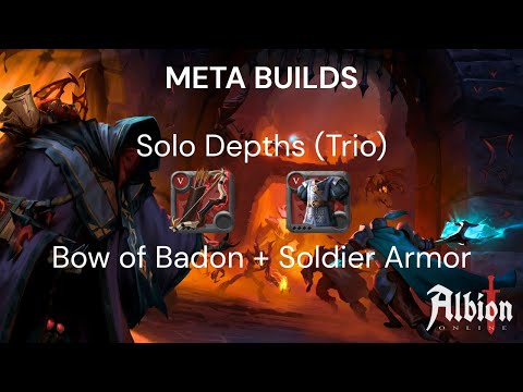 META BUILDS - Bow of Badon + Soldier Armor - FAME & SILVER FARM - Solo Depths - Build Showcase