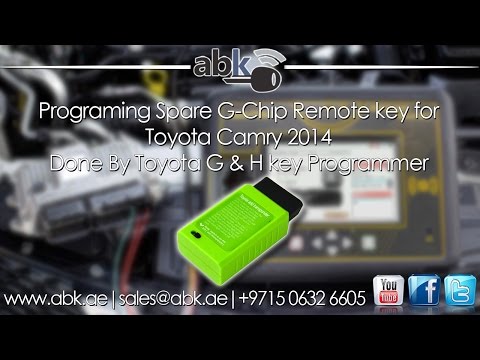 Toyota Camry 2014+ G-Chip Key Programming using the Toyota G & H Green OBD key Programing Adapter
