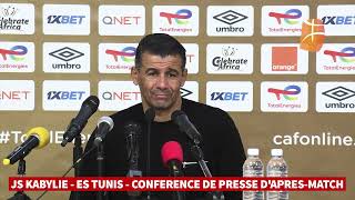 JS Kabylie 0-1 ES Tunis : conférence de presse d'après-match