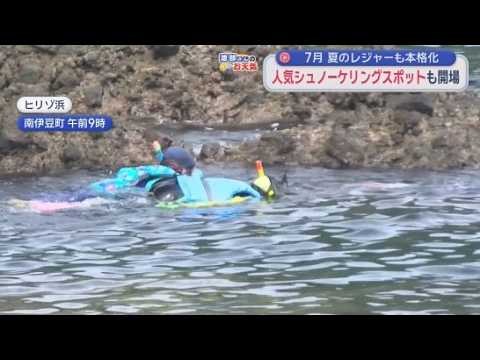 YouTube Video シュノーケリングを楽しむ人たちに大人気　静岡・南伊豆町の「ヒリゾ浜」が7月1日にオープン
