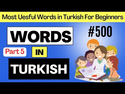 500 Turkish Words for Beginners - PART 5 | Learn Turkish Animated